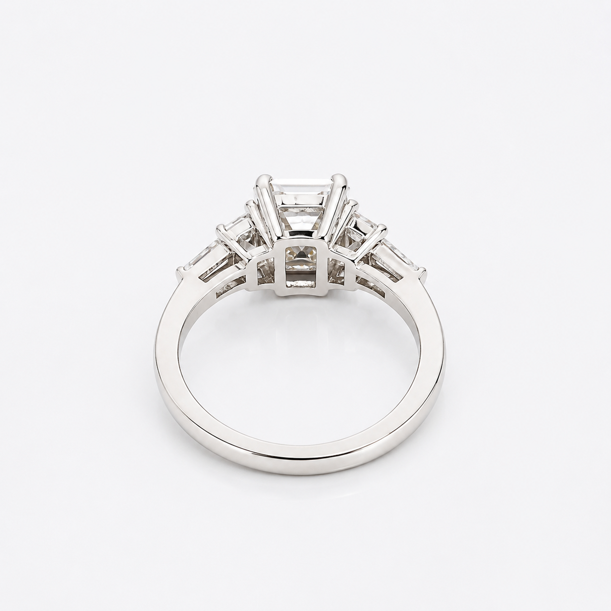 2.50 Carat Emerald Cut Lab Grown Diamond Engagement Ring, 14K Solid Gold, IGI Certified #8387