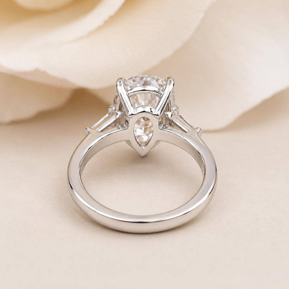 Pear Moissanite Engagement Ring, Moissanite Solitaire Engagement Ring, Wedding Rings For Women, 14K Gold Ring, Simple Ring, Ladies Ring 6676