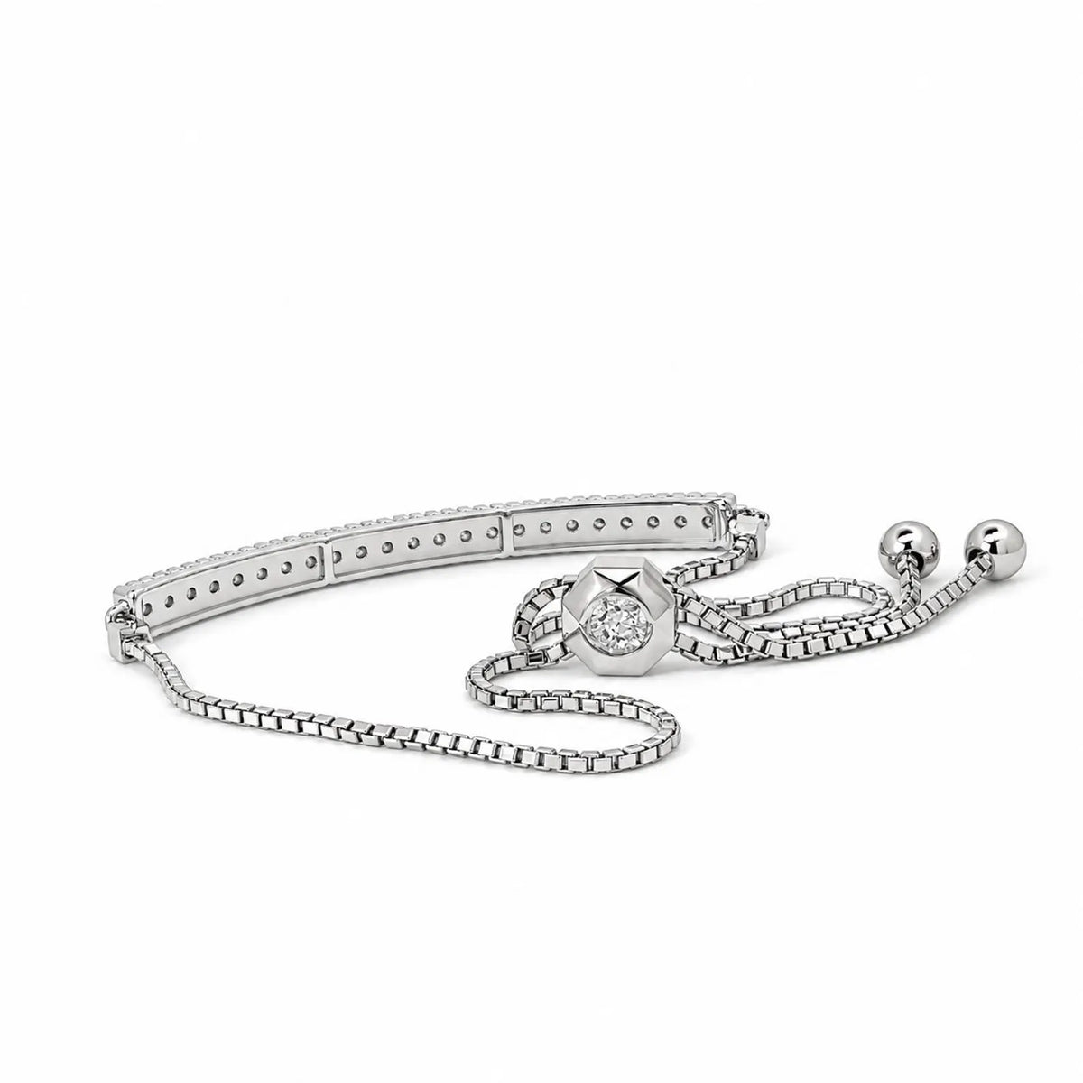 Adjustable natural diamond bracelet 14k gold, Sliding adjustable bracelet, Bolo bracelet gold, Slider gold bracelet with diamonds