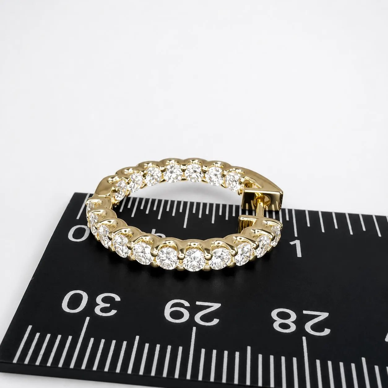 10K /14K Moissanite hoop earring gold, Inside out diamond hoop earrings, Everyday hoop earrings, huggie hoop earrings, endless hoops, #8064