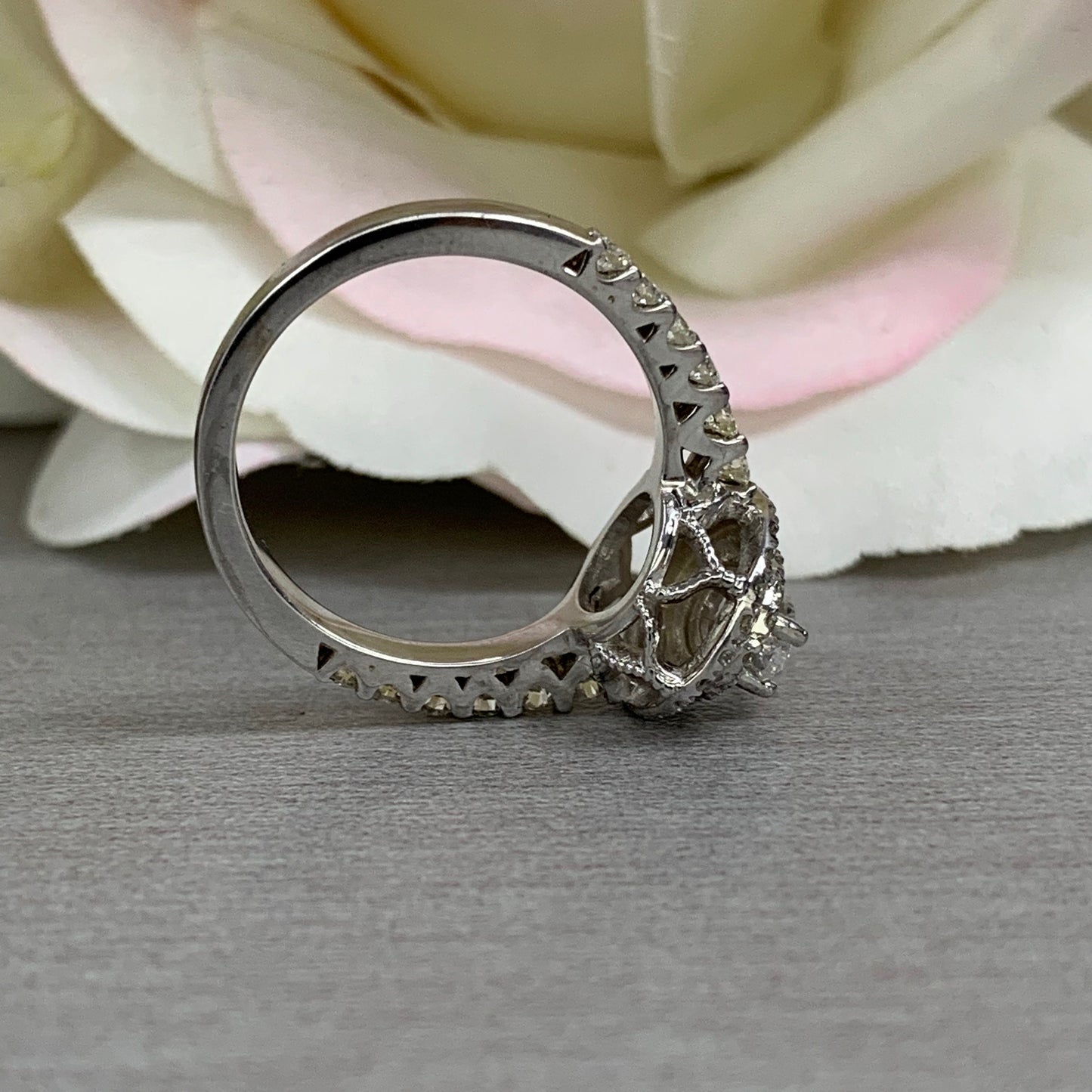 Double Halo Marquis Diamond Engagement Ring, Unique Diamond Engagement Ring, Marquis Diamond Engagement Ring, Anniversary Gift For Her,