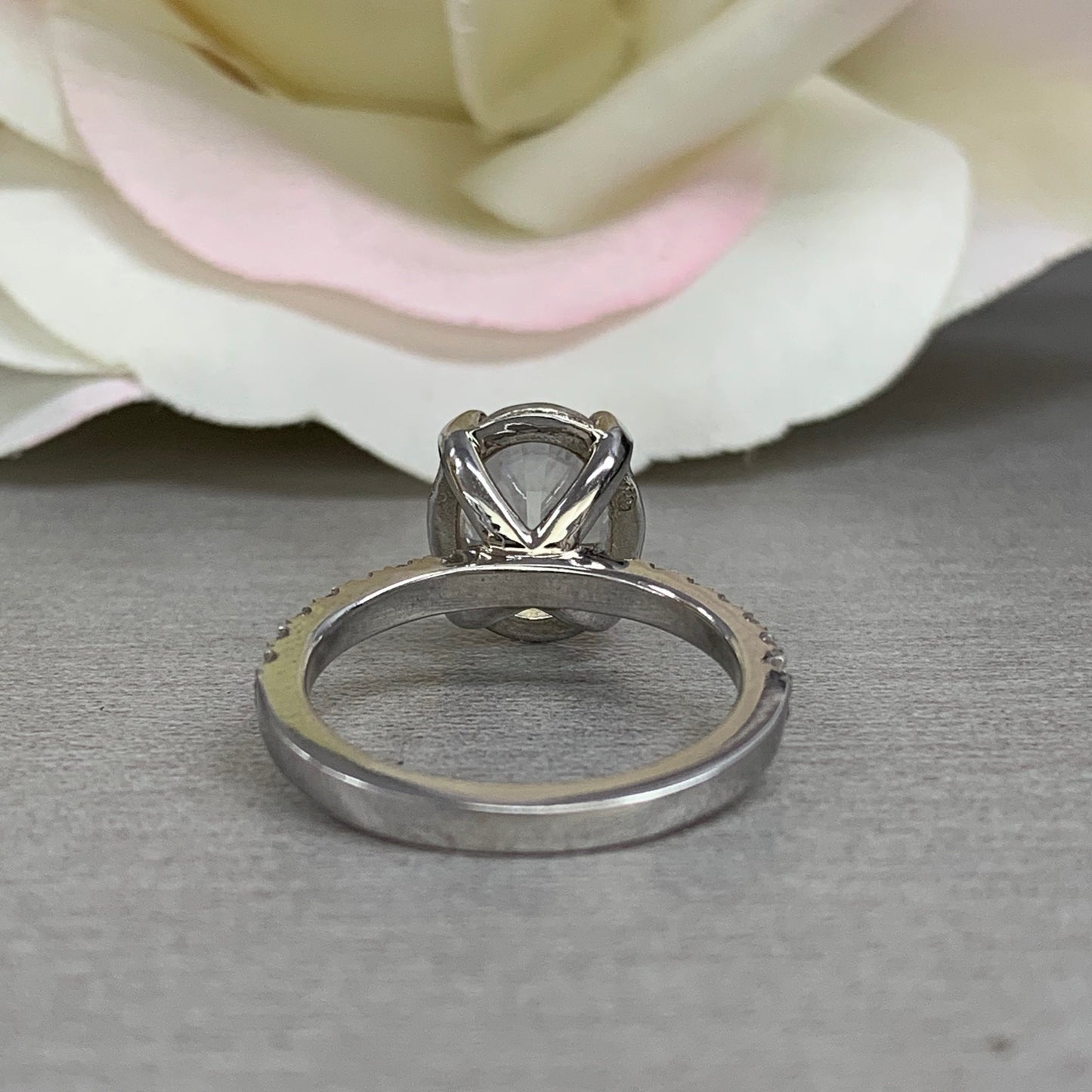 Moissanite Oval Cut Engagement Ring, Moissainte Solitaire Engagement Ring, Bridal Ring, Anniversary Ring, Gift For Her, Closeout #5366