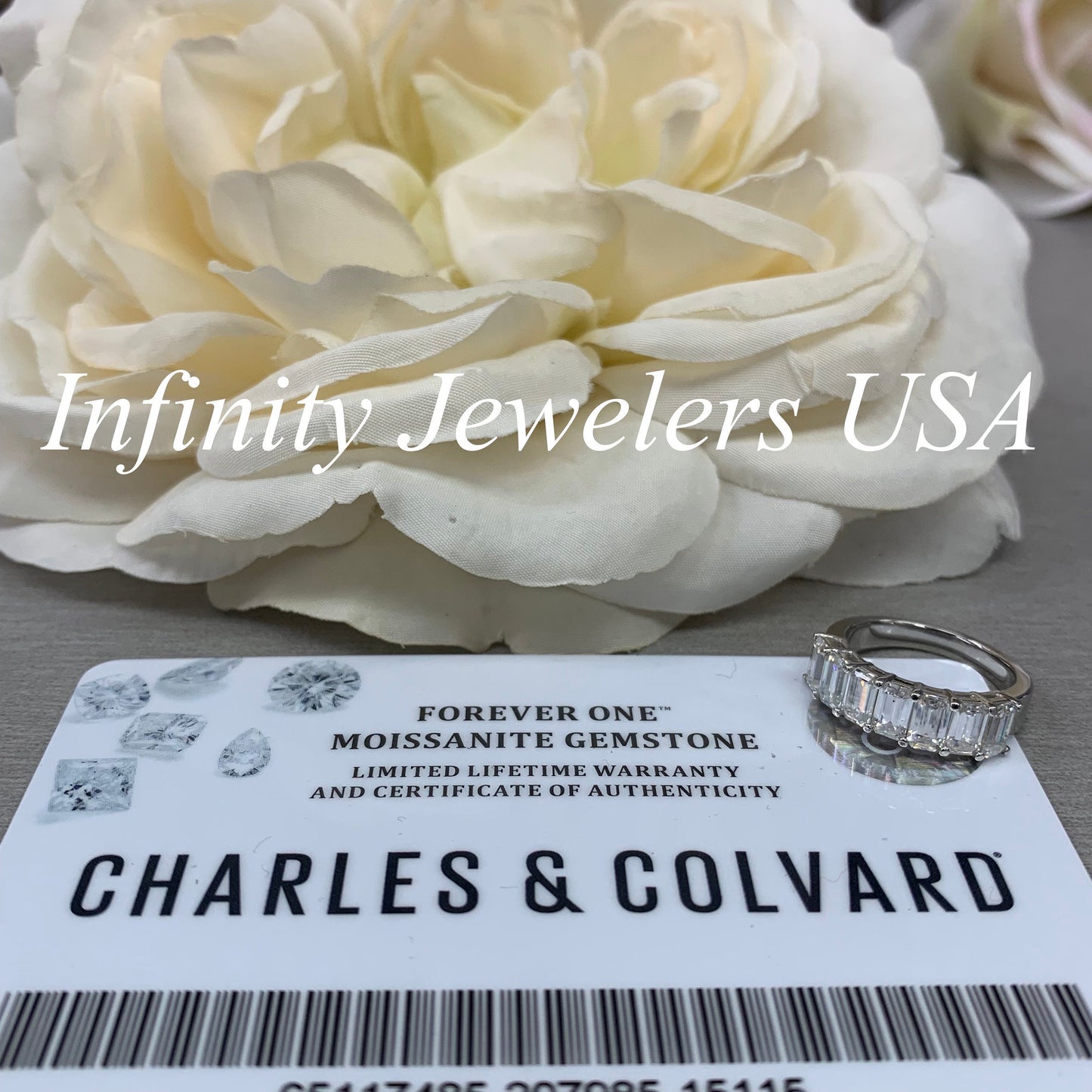 Emerald Cut Moissanite Wedding Band, Seven Stone Emerald Cut Moissanite Anniversary Band, 14k Gold Emerald Cut Moissanite Wedding Ring #5779