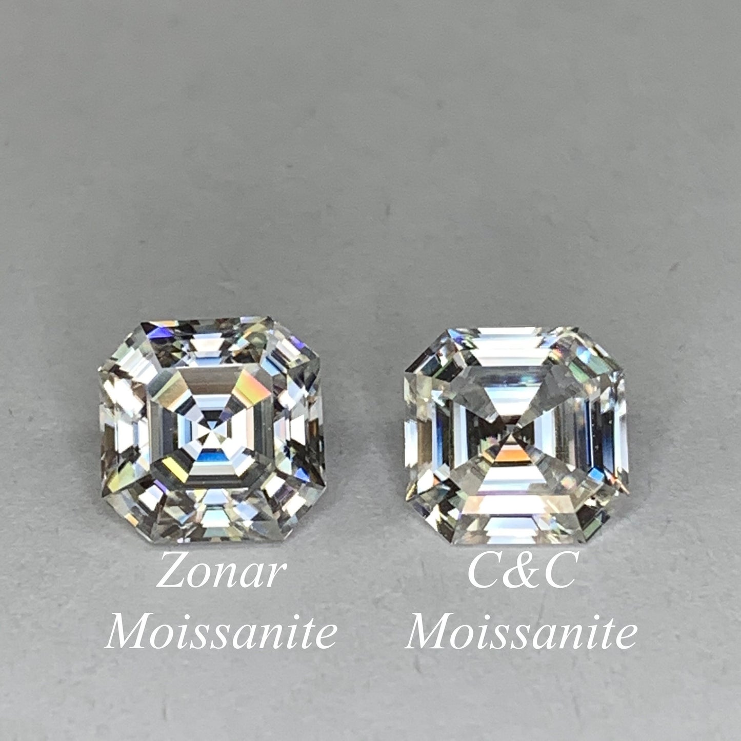 Moissanite Engagement Ring 14k Solid Gold Ring For Women, #7169 Bezel Set Unique Moissanite Asscher Engagement Rings, Asscher Cut Moissanite