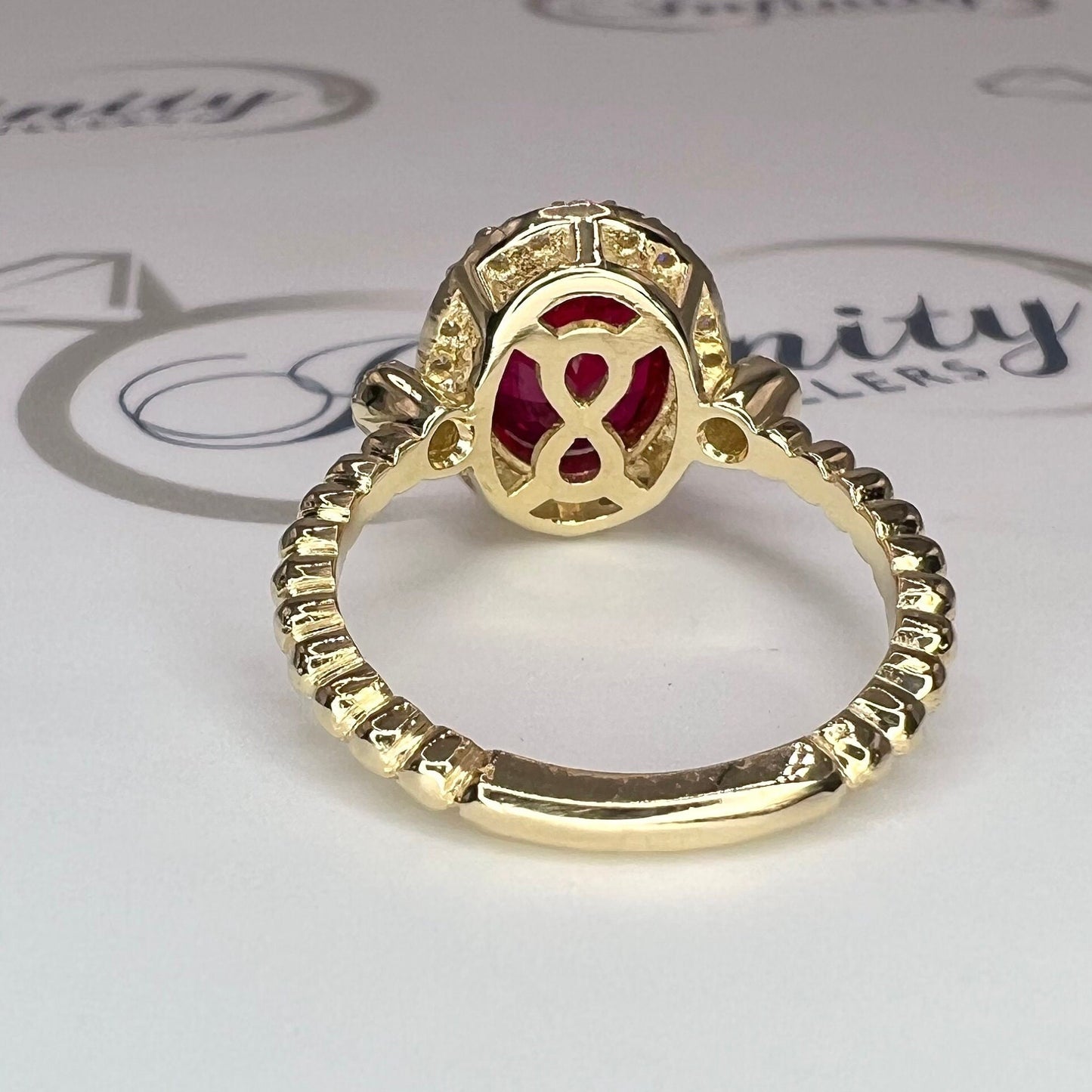Vintage Ruby Oval Cut Engagement Ring 14K Solid Yellow Gold Unique Gold Ruby Ring With Moissanite Halo Anniversary Promise Wedding Ring 7384