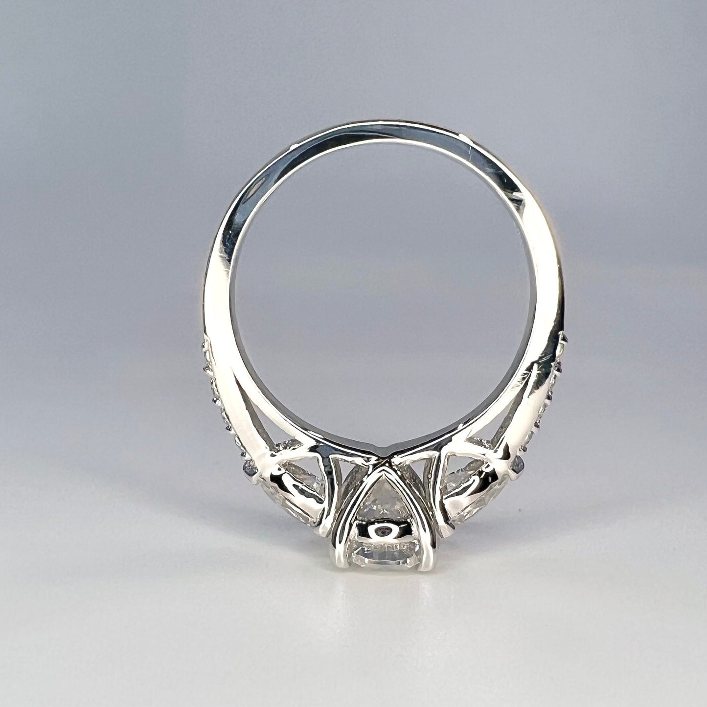 Oval Moissanite engagement ring vintage unique white gold engagement ring women Pear Cluster ring diamond wedding Bridal Promise ring #8188