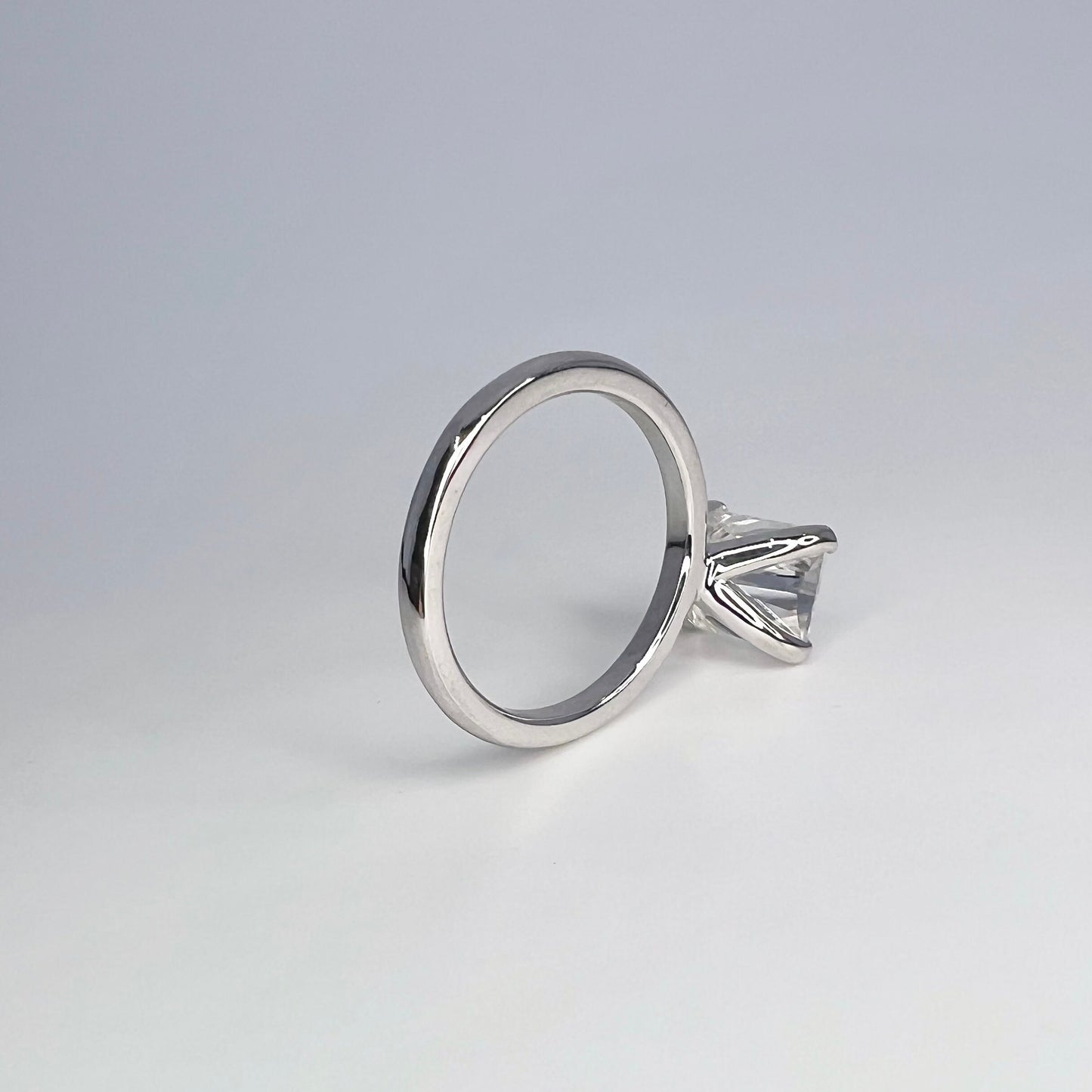 Radiant Cut Moissanite Engagement Ring 14K Gold Solitaire | Radiant Cut Ring | Moissanite Solitaire Wedding Promise Anniversary Ring | 8239