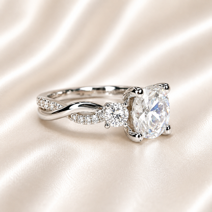 Lab Grown Diamond Wedding Ring, Certified Lab Diamond Ring, Classic Solitaire Gold Engagement Ring Cushion Diamond Wedding Ring