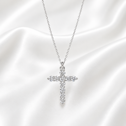 0.66 CTW Lab Grown Diamond Cross 14K Solid Gold , #8803