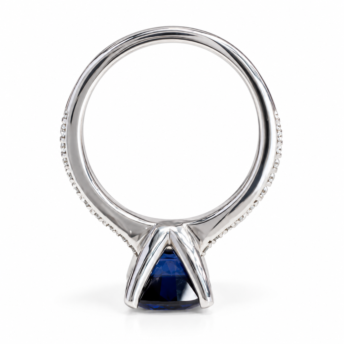 Blue Sapphire Ring 14k solid gold, Cushion Cut Blue sapphire Engagement Ring, September Birthstone Jewelry, Something Blue Bridal Ring