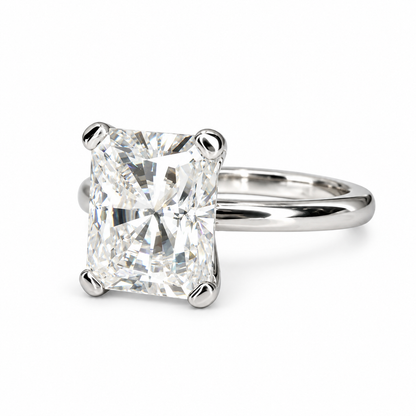 Radiant Cut Moissanite Engagement Ring 14K Gold Solitaire | Radiant Cut Ring | Moissanite Solitaire Wedding Promise Anniversary Ring |  8239