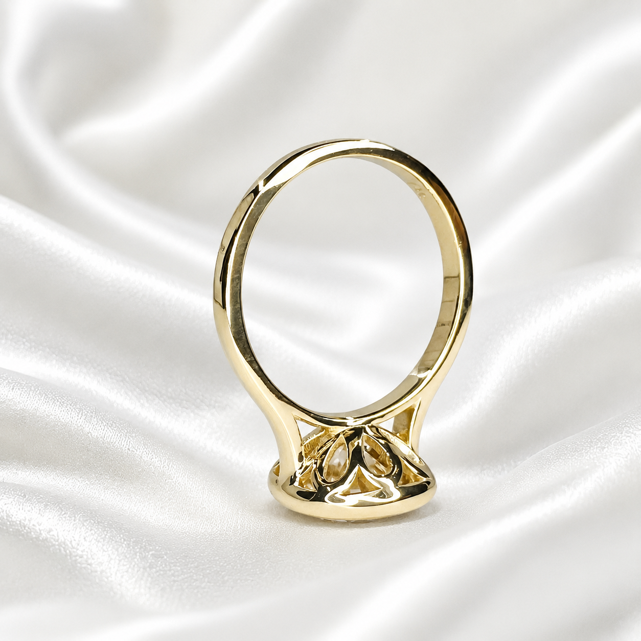 3 carat Round Moissanite Solitaire Engagement Ring, 14k Gold Moissanite Bezel Set Wedding Ring, Round Solitaire Ring For Her #5987