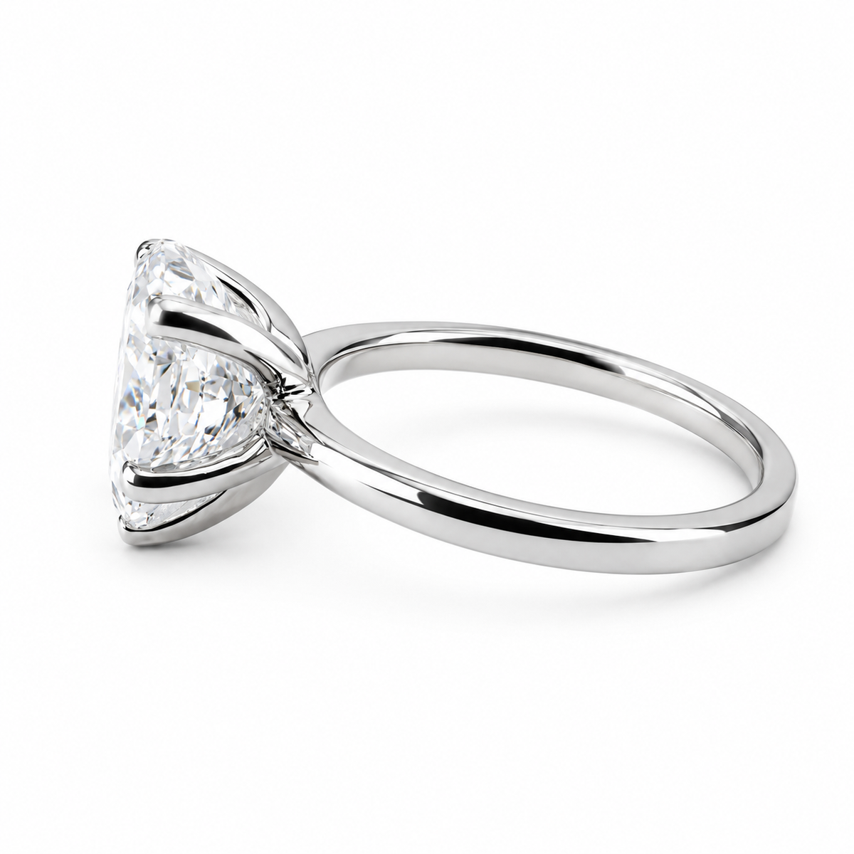 White Gold Pear Shaped Engagement Ring, Pear Cut Ring, Pear Solitaire Ring Moissanite Pear Ring Dainty Pear Cut Ring Pear Wedding Ring #7451