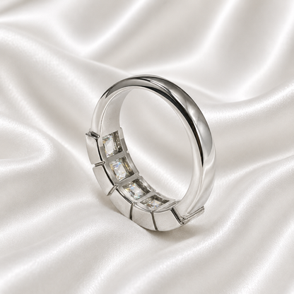 Lab grown diamond stacking wedding band, half eternity diamond matching wedding band solid gold, lab created diamond anniversary band
