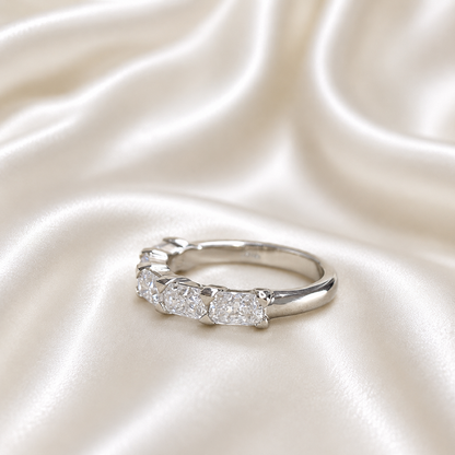 Lab grown diamond stacking wedding band, half eternity diamond matching wedding band solid gold, lab created diamond anniversary band