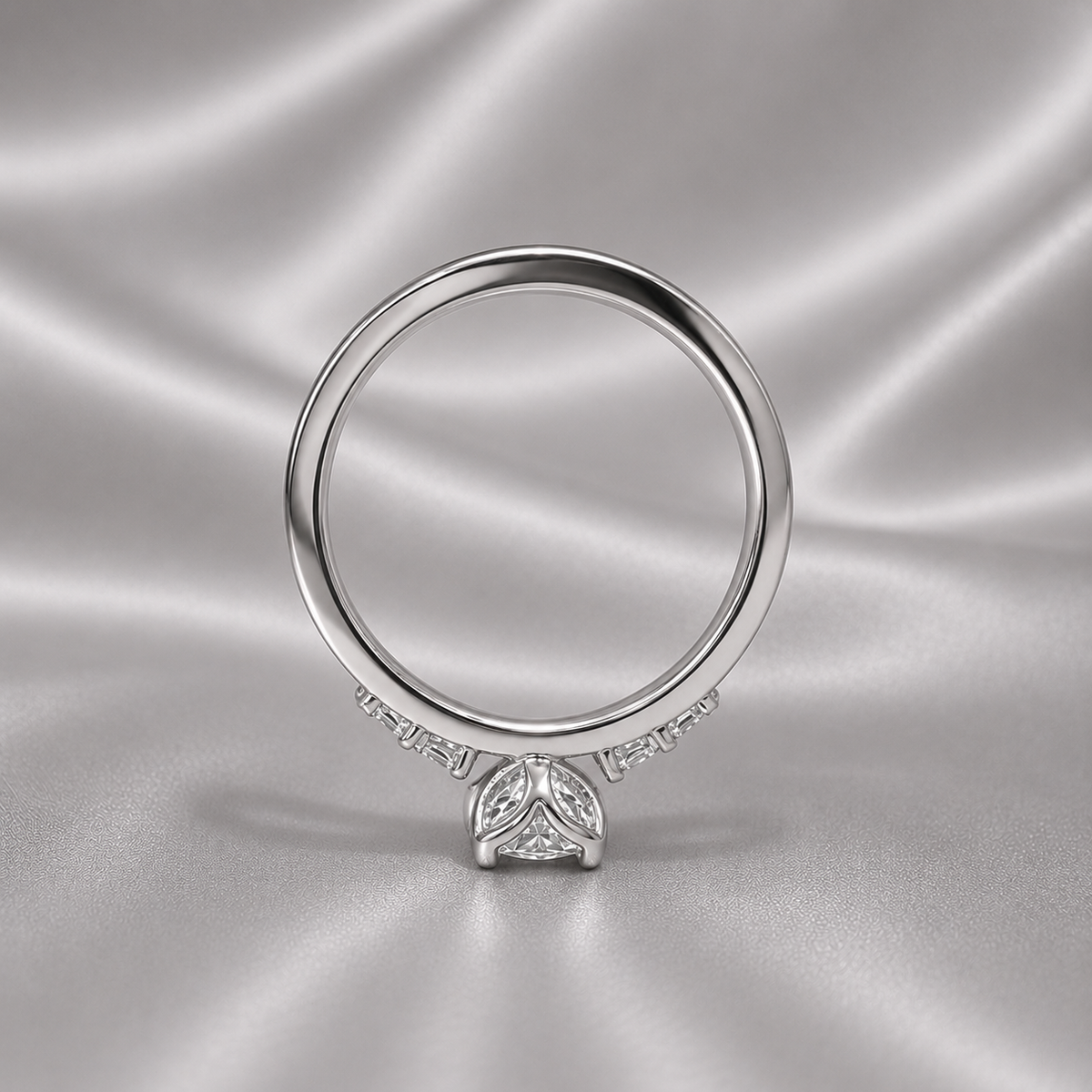0.50 CT Dainty Round Lab Grown Diamond Promise Ring, Diamond Engagement Ring for Women, Ring in 14K Yellow White Gold #8850