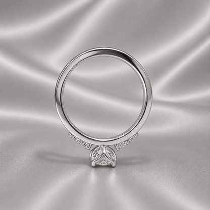 0.50 CT Dainty Round Lab Grown Diamond Promise Ring, Diamond Engagement Ring for Women, Ring in 14K Yellow White Gold #8850