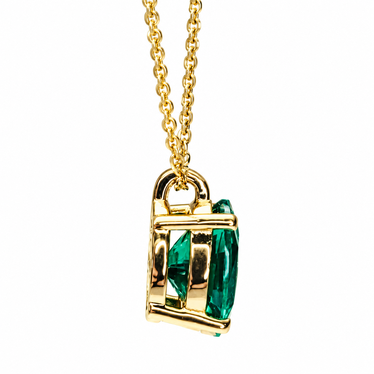 Oval Emerald Pendant Necklace, Bridal Gift, Ladies 14k Gold Necklace, Emerald Necklace, Anniversary Gift, May Birthstone Pendant, #6259