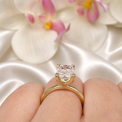 2.00 CT Lab Grown Diamond Engagement Ring | Radiant Cut Lab Created Diamond Ring | Simple Solitaire Diamond Ring | Lab Diamond Ring | 14K Solid Gold