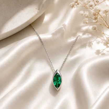 1.00 CTW Blue Sapphire Pear Shape Bezel Set Pendant Necklace 14K Solid Gold Dainty Layering Necklace Birthstone Jewerly #8830