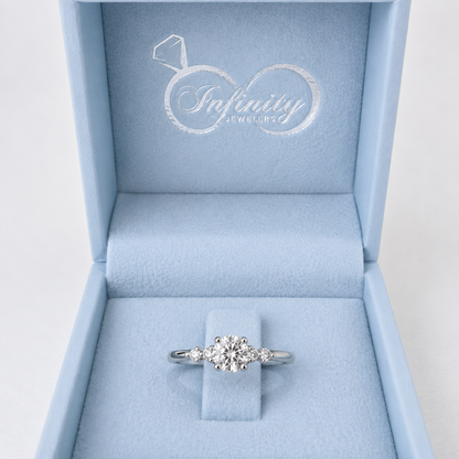 0.50 CT Dainty Round Lab Grown Diamond Promise Ring, Diamond Engagement Ring for Women, Ring in 14K Yellow White Gold #8850
