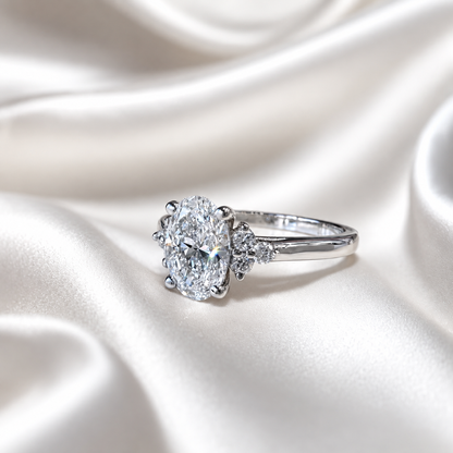 1 Carat Oval Lab Diamond Engagement Ring IGI Certified , Lab Grown Diamond Solitaire Solid Gold , Lab Grown Diamond Wedding Ring #8807