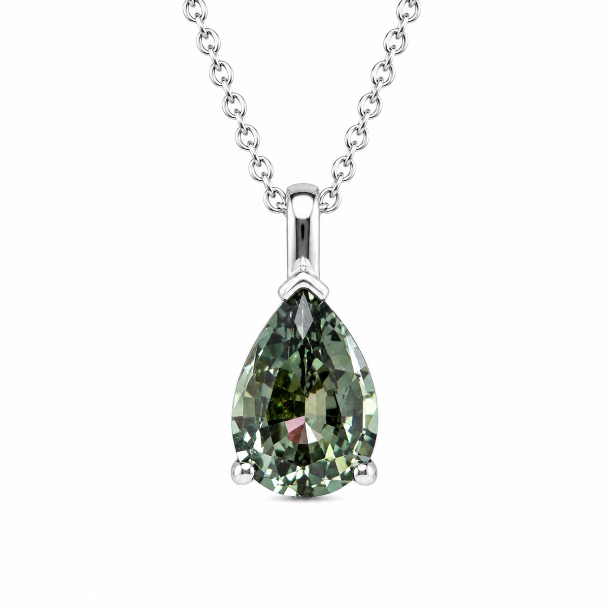 Pear Shape Blue Sapphire Pendant Necklace 14k Yellow Gold, Teardrop Sapphire Necklace, September Birthstone Necklace, Pear Necklace, #8821