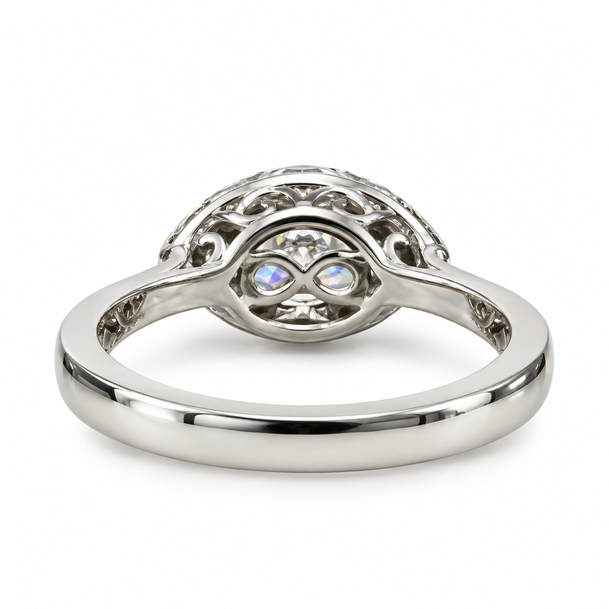 Marquis Moissanite Sideways Ring Halo White Gold Unique Evil Eye Moissanite Ring Sideways Marquis Anniversary Wedding Promise Ring  #7437