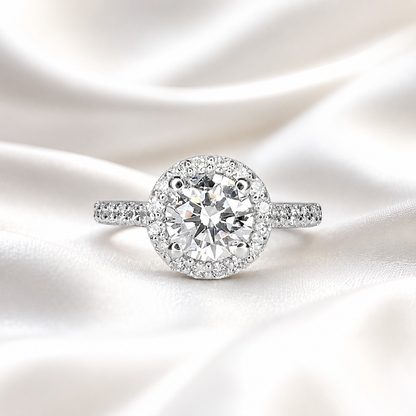 Lab grown diamond engagement ring 14k solid gold, round cut lab created cvd diamond ring, Certified lab grown diamond wedding rings