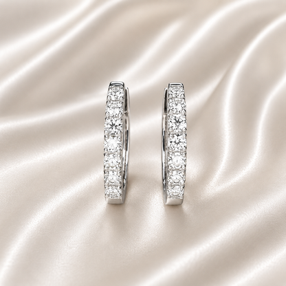 Lab grown diamond earrings, diamond huggies earrings, diamond hoop earring, 14k solid gold huggies, small hoop unisex minimal earring