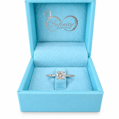Solitaire Diamond Engagement Ring 14k White Gold, Thin Band Engagement Ring, Simple Promise Ring For Her, Solitaire Engagement Ring,  #6459