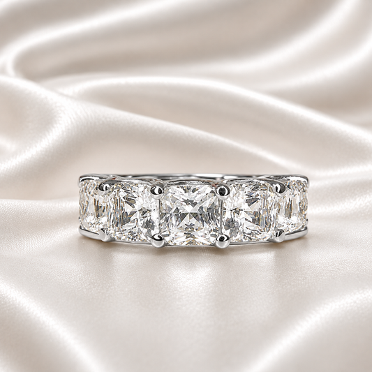 Lab grown diamond stacking wedding band, half eternity diamond matching wedding band solid gold, lab created diamond anniversary band