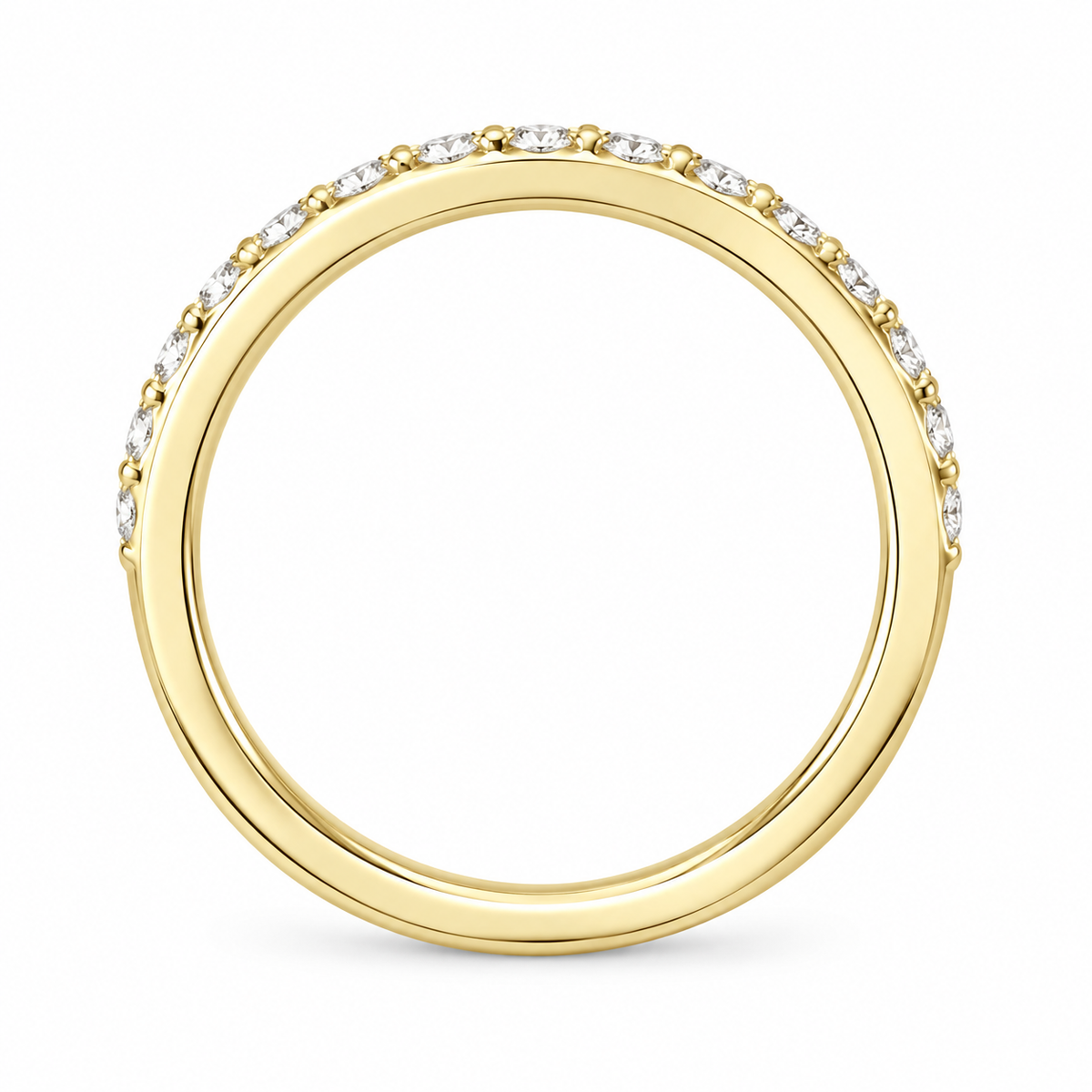 Diamond Wedding Band / Dainty Ring With Diamonds / Delicate Diamond Ring / 14k Yellow Gold / Diamond Stackable Band  / #6466 #6467