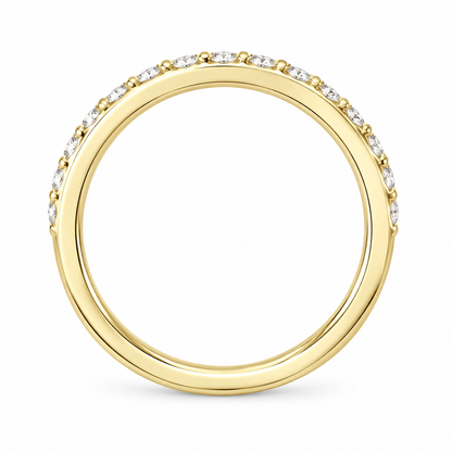 Diamond Wedding Band / Dainty Ring With Diamonds / Delicate Diamond Ring / 14k Yellow Gold / Diamond Stackable Band  / #6466 #6467