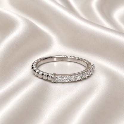 Diamond Stacking Band For Women 14k Solid Gold, Thin Layering Wedding Band, Matching wedding Band #8827
