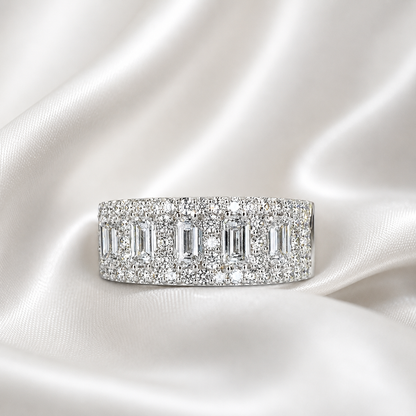 2.70 CTW Lab Grown Diamond Mens Wedding Band 14K Solid Gold #8492