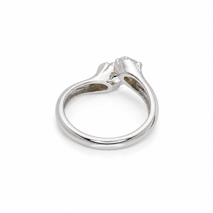 Round Moissanite 2 Stone Engagement Ring,  14k Gold Moissanite Mother's Ring, Forever Us Two Stone Moissanite Wedding Ring For Ladies #7144
