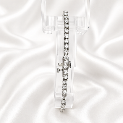 Lab grown diamond tennis bracelet 14k solid gold, layering tennis bracelet, delicate tennis bracelet, thin tennis bracelet for women