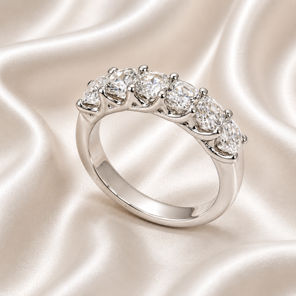 2.20 CTW Lab grown diamond wedding band, lab created diamond stacking band, 6 stone asscher cut 14k solid gold lab grown diamond matching band #8234