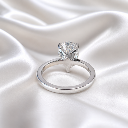 4.00CTW Large Pear Shaped Lab Grown Diamond Solitaire Engagement Ring 14K Gold, 5 Prong Pear Cut Wedding Ring, IGI Certified Diamond, #8748