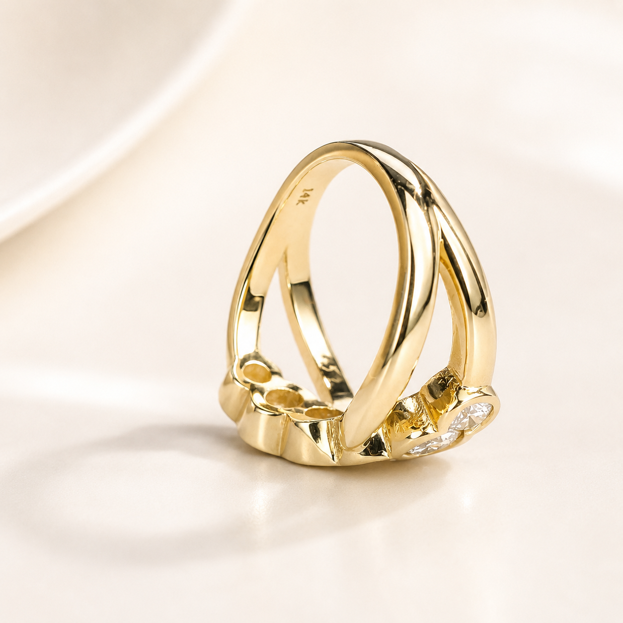 1.25ctw Lab Grown Diamond Cluster Ring 14K Yellow/White Gold , Lab Created Diamond Engagement Ring#8290