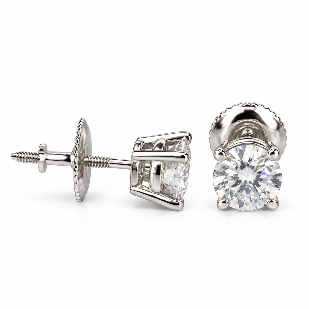 Moissanite Stud Earrings, Wedding Earrings, Screw Back, Push Back Earring, Earrings for Women & Men Earrings for Gift moissanite earrings