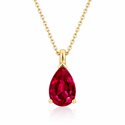 Pear Shape Blue Sapphire Pendant Necklace 14k Yellow Gold, Teardrop Sapphire Necklace, September Birthstone Necklace, Pear Necklace, #8821