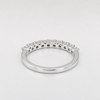Moissanite Wedding Band White Gold Thin Moissanite Stacking Wedding Band For Women Half Eternity Moissanite Band Dainty Moissanit Ring #7368