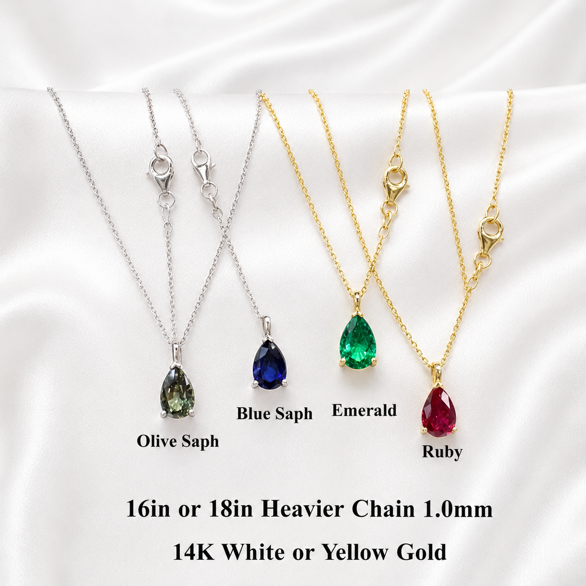 14K Gold Teardrop Ruby Necklace, Pear Shape Ruby Pendant, Teardrop Ruby Pendant Necklace with Chain, July Birthstone Jewelry, #8821