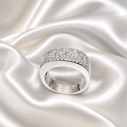 2.70 CTW Lab Grown Diamond Mens Wedding Band 14K Solid Gold #8492