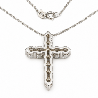 Large Cross Necklace Pendant 14k Solid Gold Cross, Moissanite Cross Necklace, Baptism Confirmation Religious Catholic Cross Pendant,  #4774