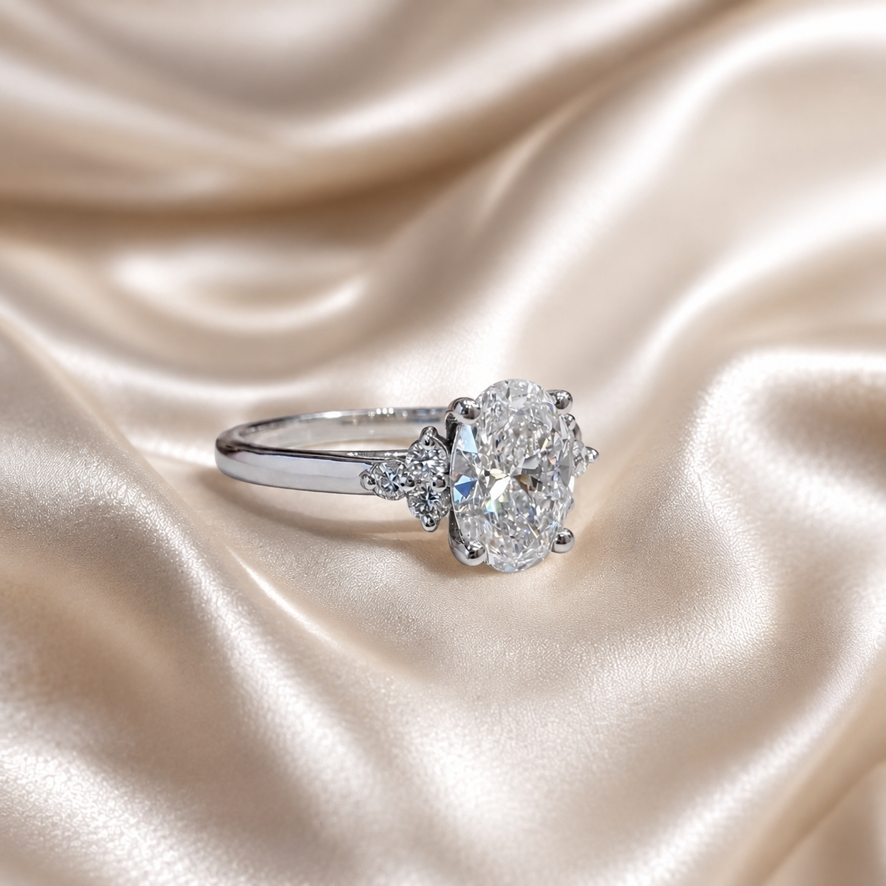 1 Carat Oval Lab Diamond Engagement Ring IGI Certified , Lab Grown Diamond Solitaire Solid Gold , Lab Grown Diamond Wedding Ring #8807