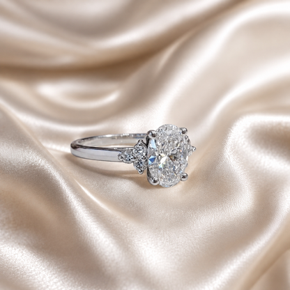 1 Carat Oval Lab Diamond Engagement Ring IGI Certified , Lab Grown Diamond Solitaire Solid Gold , Lab Grown Diamond Wedding Ring #8807