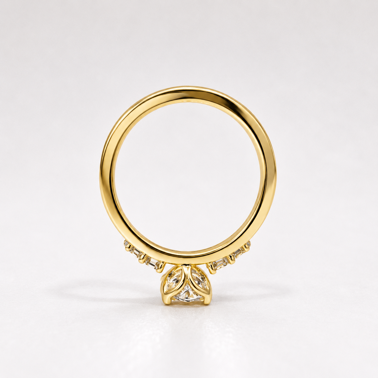 0.50 CT Dainty Round Lab Grown Diamond Promise Ring, Diamond Engagement Ring for Women, Ring in 14K Yellow White Gold #8850